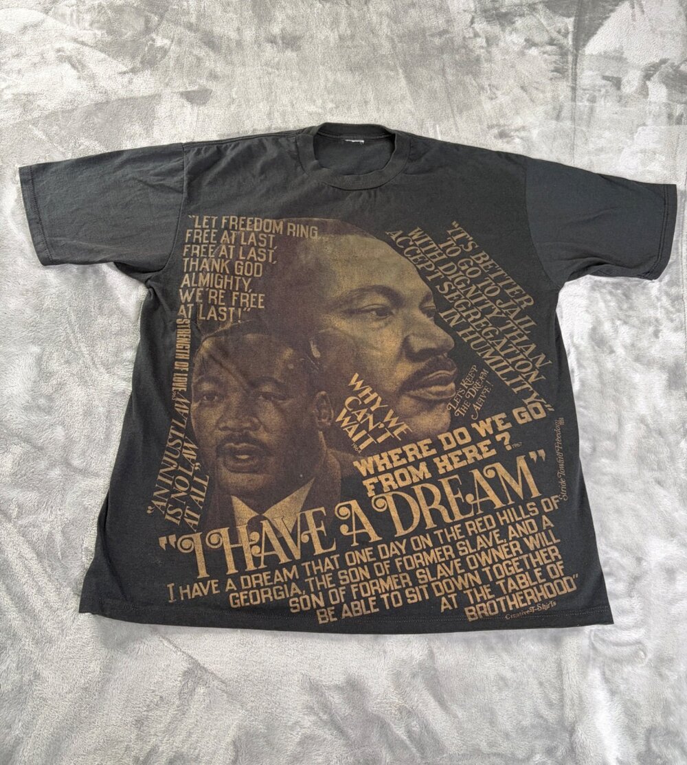 Creative T-Shirt Martin Luther King Jr I Have A Dream Vintage Mens Black Size XL